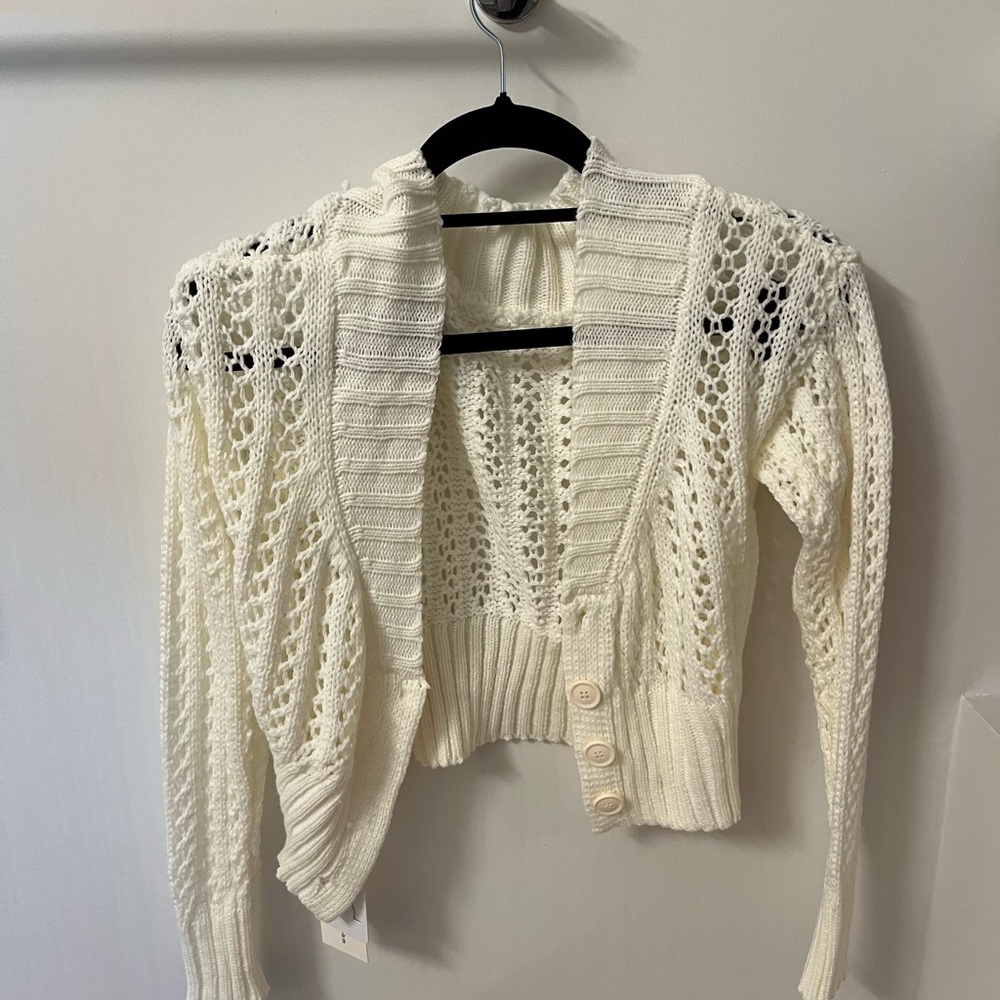 Commense Cream Knit Cardigan